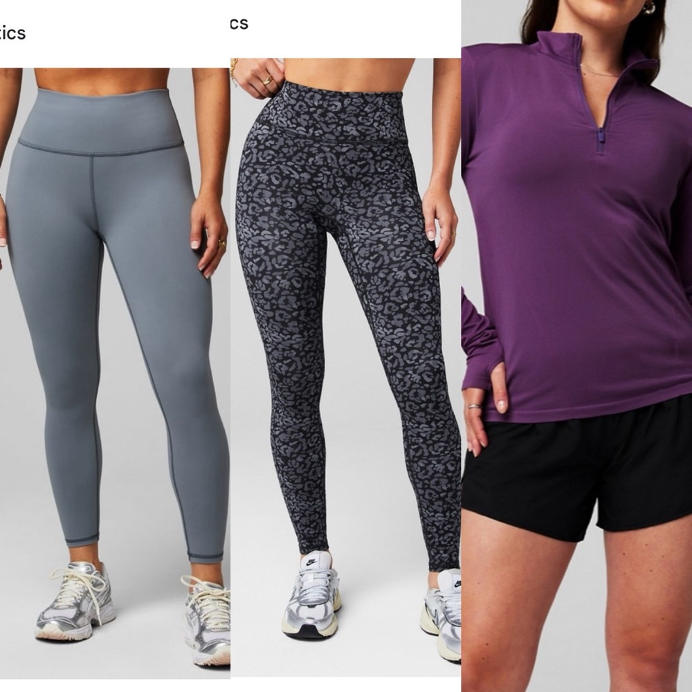 Fabletics 2 Leggings & 1 Top Lot of three items